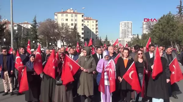 KAYSERİ'DE ŞEHİTLERİ ANMA YÜRÜYÜŞÜ