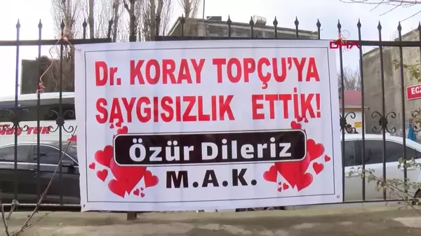 Hasta ve Yakınından Özür Pankartı: Dr. Koray Topçu'ya Saygısızlık Ettik!