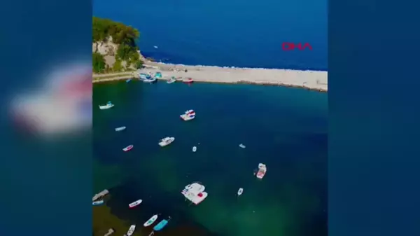 Bartin'da balıkçı limanı deniz kumu ile doldu