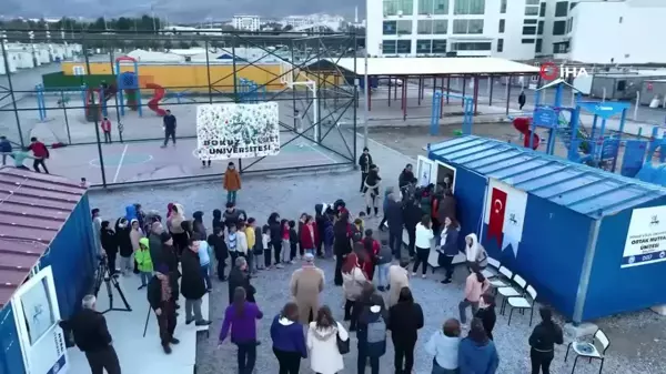 DEÜ ekiplerinden Malatya'da konteyner kente ziyaret