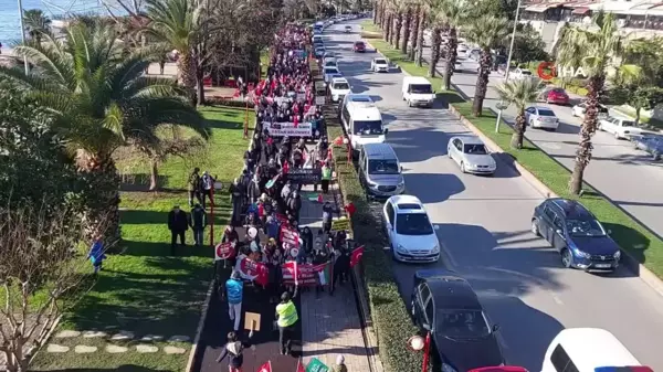 Zonguldak'ta teröre tepki, Gazze'ye destek yürüyüşü düzenlendi