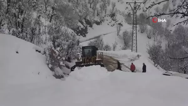 Bitlis köylerinde karla mücadele çalışması