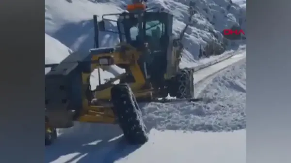 Diyarbakır Kulp'ta Karla Kapanan 5 Mahallenin Yolu Açıldı