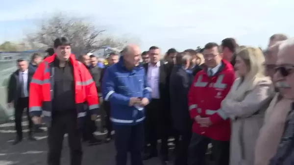 İBB Başkanı Ekrem İmamoğlu, Ataköy Atıksu Tüneli şantiyesinde incelemelerde bulundu