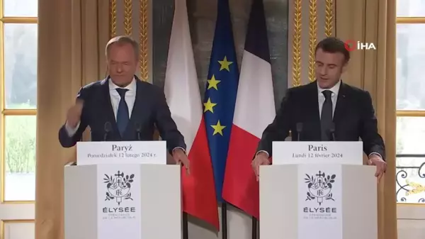 Polonya Başbakanı Tusk ile Fransa Cumhurbaşkanı Macron Paris'te bir araya geldi