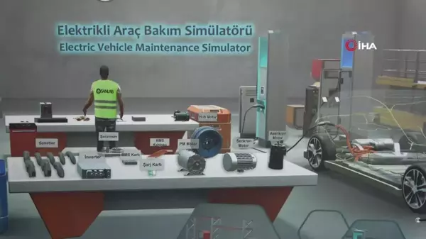 Amasya'da meslek liselilere simülatörlü elektrikli araç bakım eğitimi