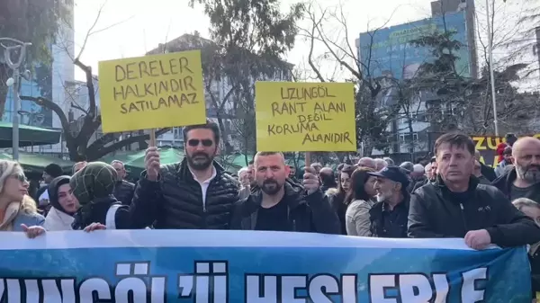 Uzungöl'de HES Projesine Karşı Protesto