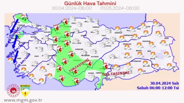 Meteoroloji'den sağanak yağış uyarısı