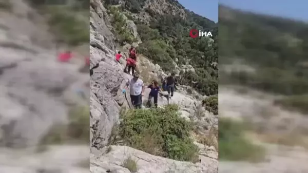 Likya Yolunda Düşen Yaşlı Turist Kurtarıldı