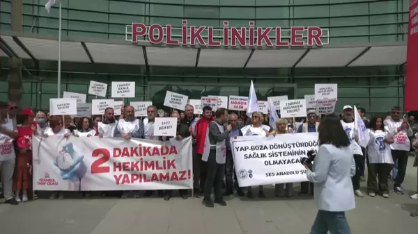 İstanbul Tabip Odası ve SES Göztepe Hastanesi'ndeki randevu sistemi protesto etti