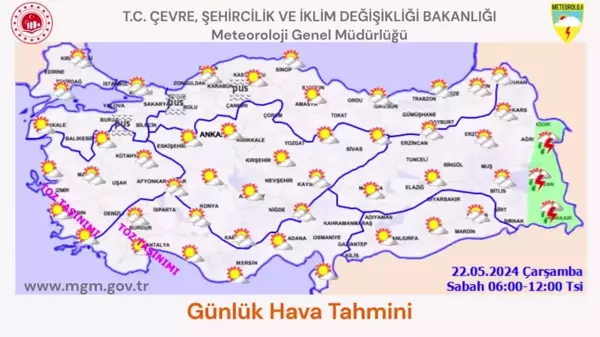 10 İl İçin Sağanak ve Gök Gürültülü Sağanak Uyarısı