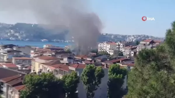 Ortaköy'de iki katlı binada yangın paniği