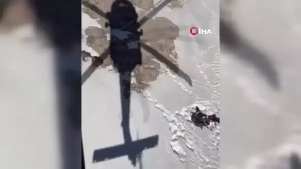 Aladağlar'da yaralanan dağcı helikopterle kurtarıldı