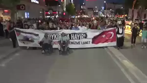 Elazığ'da İsrail'in Gazze saldırılarını protesto ettiler