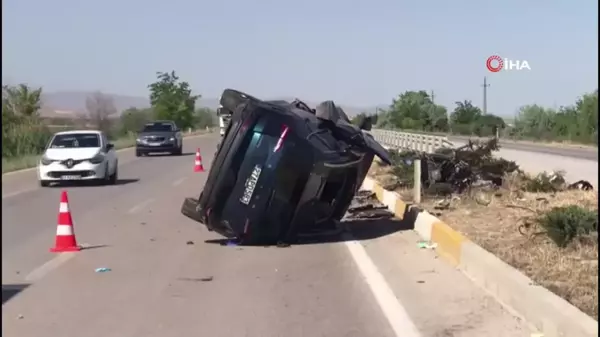 Konya'da kontrolden çıkan cip takla attı: 3 yaralı