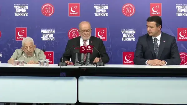 Saadet Partisi Genel Başkanı Temel Karamollaoğlu'nun Kongre Açıklaması