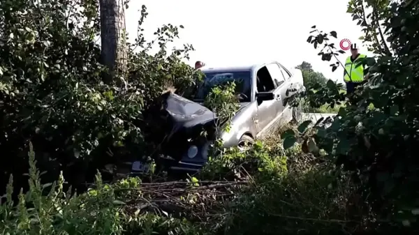 Bursa'da Mercedes ağaca çarptı: 2 yaralı