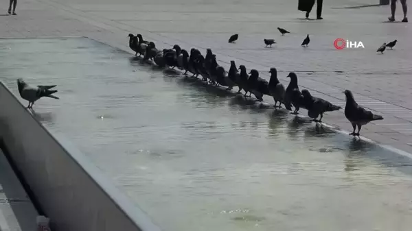 Taksim'de Sıcak Havada Zor Anlar