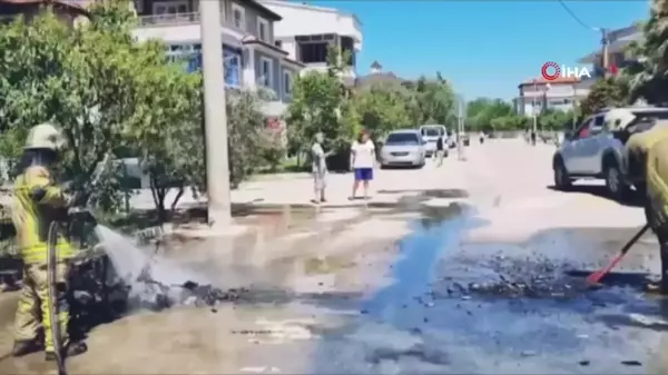 Elektrik Bisikleti Yangında, Sürücü Son Anda Kurtuldu