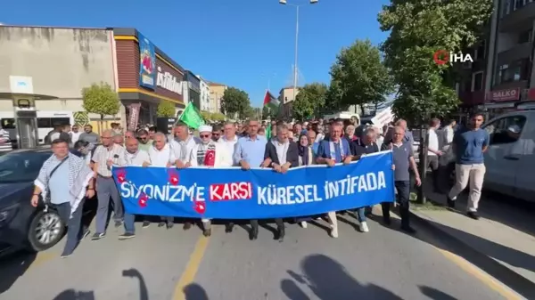 Sakarya'da binler Gazze ve İsmail Haniye için yürüdü