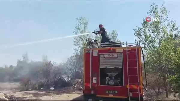 Erzincan'da ağaçlık alanda çıkan yangın itfaiye ekipleri tarafından söndürüldü