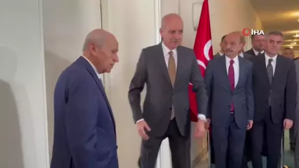 TBMM Başkanı Kurtulmuş, MHP Genel Başkanı Bahçeli ile Görüştü