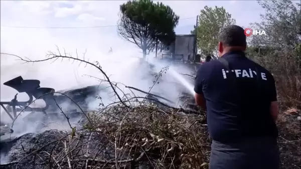 Edirne'de Bahçede Yakılan Çöpler Yangına Neden Oldu