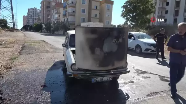 Antalya'da Seyir Halindeki Araç Yangını