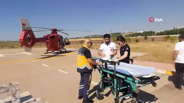 Kafasına Demir Düşen 83 Yaşındaki Hasta Ambulans Helikopterle Hastaneye Sevk Edildi