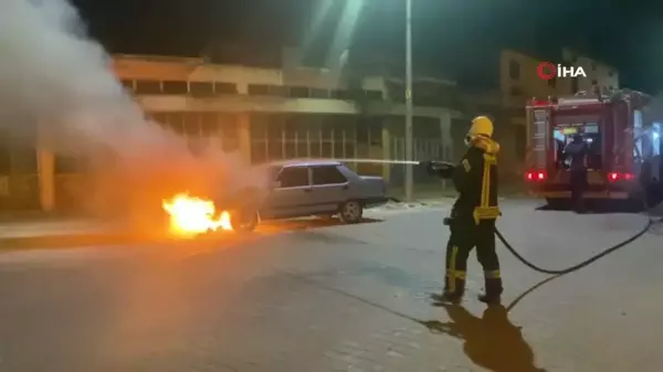 Seyir Halindeki Tofaş Otomobili Alev Aldı