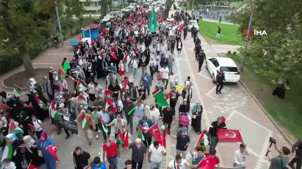 Yalova'da Gazze İşgali Protesto Edildi