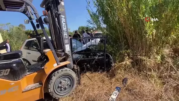 Forklift ile otomobilin karıştığı kazada bir yaralı