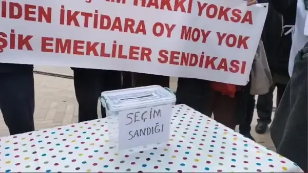 Emeklilerden İstanbul'da Eylem... Temsili Seçim Sandığına 