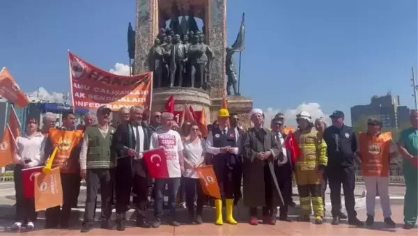 HAK-SEN, 1 Mayıs'ı Taksim'de kutladı