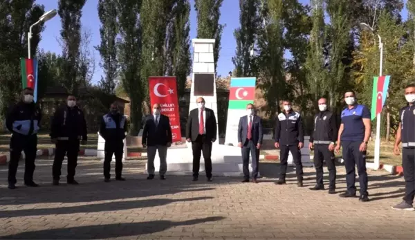 Erzurumlu zabıtalar Azerbaycan'a destek için hazırda bekliyor