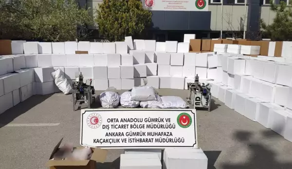 Son dakika haber | Ankara'da kaçak tütün ve makaron operasyonu: 10 milyon adet makaron ele geçirildi