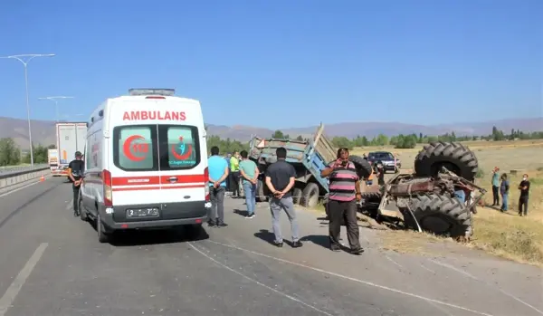 Son dakika: Erzincan'da tarım işçilerini taşıyan traktör ile tır çarpıştı: 2 ölü, 6 yaralı