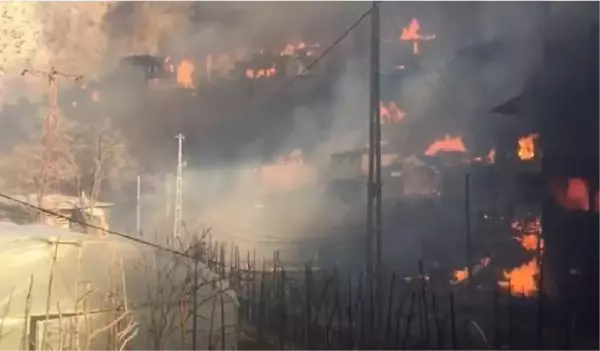 Son dakika... ARTVİN Artvin'de 50'ye yakın evin yandığı yangın itfaiye ekiplerinin müdahalesiyle kontrol altına alındı