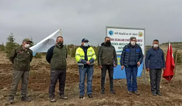 Eskişehir Türk Ocağı Mustafa Abdülcemil Kırımoğlu Hatıra Ormanı'na 2 bin 20 fidan