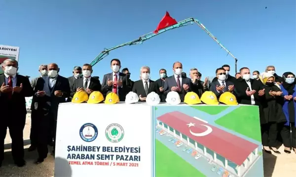 Araban'da Kapalı Semt Pazarı Yeri'nin temeli atıldı