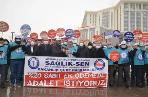 Sağlık-Sen'den 'sabit ek ödeme' eylemi