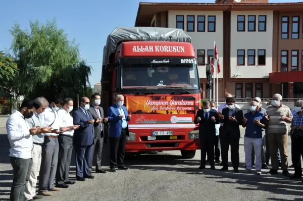 Karaman'dan yangın bölgesindeki 20 aileye beyaz eşya yardımı