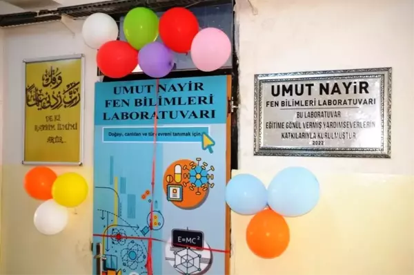 Umut Nayir, Cizre'de bir okula fen laboratuvarı kazandırdı