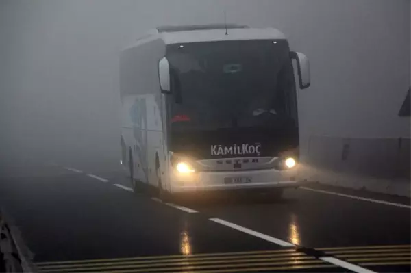 Bolu Dağı'nda yoğun sis etkili oluyor