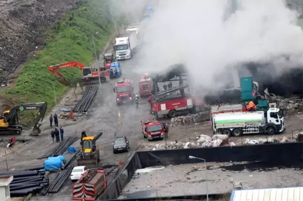 Giresun'da çöp tesisinde yangın