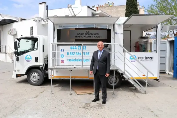 Söke Belediyesi Mobil Hizmet Aracı ve Deprem Konteynırı hizmete hazır