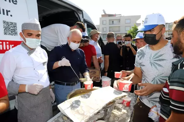 Kurbanlık için gelen vatandaşa çorba belediyeden