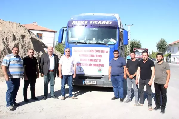 Karaman'dan, Manavgat'a 20 bin balya saman