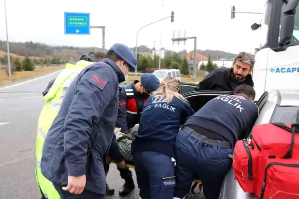 LPG yüklü tanker otomobille çarpıştı: 2 yaralı