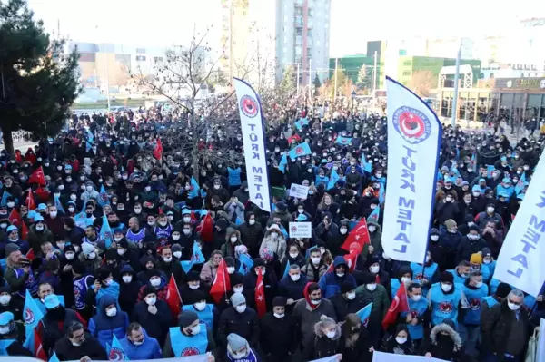 Arçelik işçilerinin de katıldığı eylemde metalciler MESS'in teklifini protesto etti